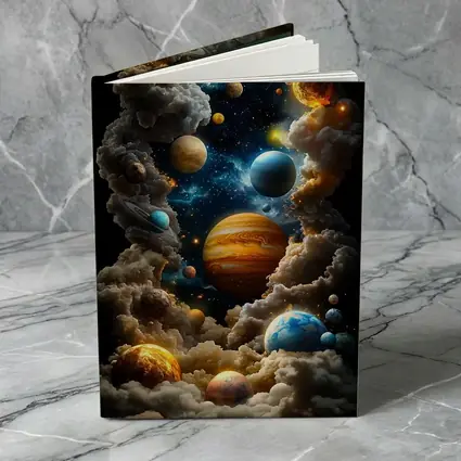 Solar System Planets Swirling Cloud Galaxy