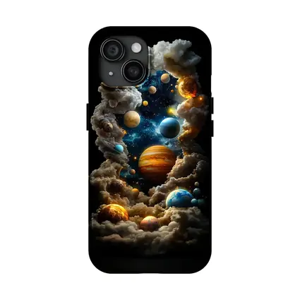 Solar System Planets Swirling Cloud Galaxy