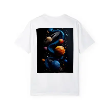 Solar System Planets Swirling Dark Background