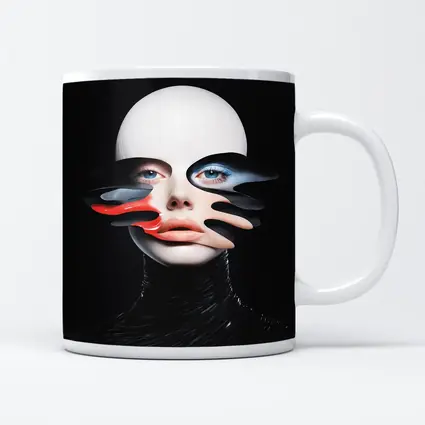 Surreal Female Face Abstract Dark Background