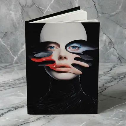 Surreal Female Face Abstract Dark Background