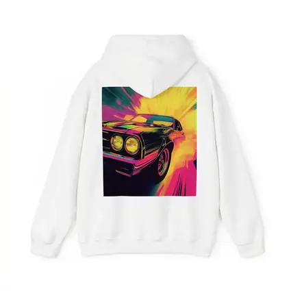 Retro Muscle Car Neon Explosion Pop Art
