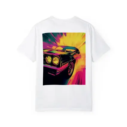 Retro Muscle Car Neon Explosion Pop Art