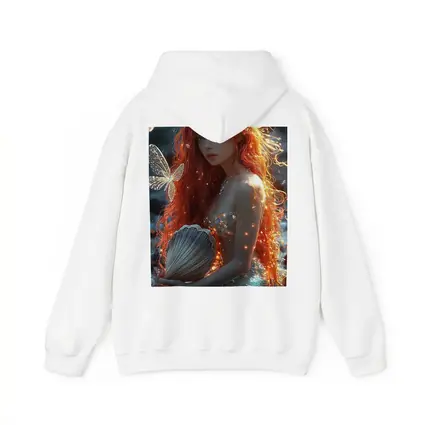 Red Hair Mermaid Glowing Ocean Fantasy Art