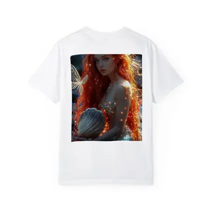 Red Hair Mermaid Glowing Ocean Fantasy Art