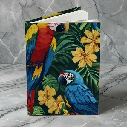 Scarlet Macaw Blue Parrot Tropical Jungle