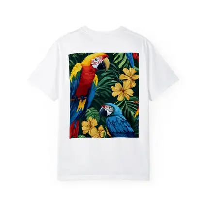 Scarlet Macaw Blue Parrot Tropical Jungle