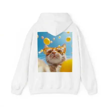 Orange Tabby Cat Wearing Yellow Sunglasses Sky