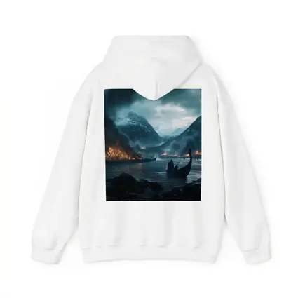 Viking Longship Dark Fjord Battle Scene