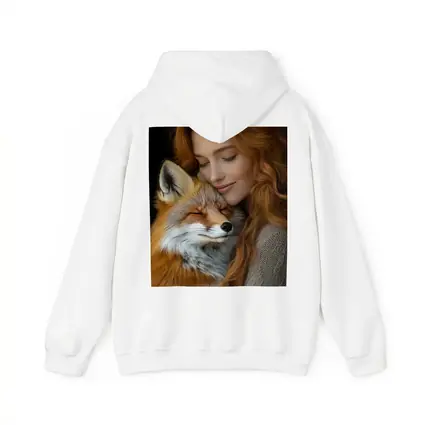 Red Haired Woman Hugging Sleepy Red Fox