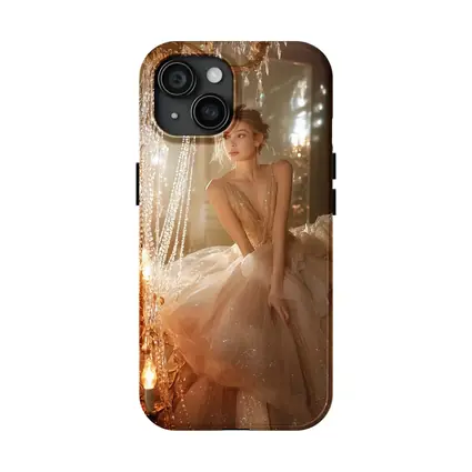 Glittering Ball Gown Woman Chandelier Room