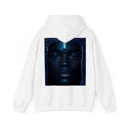 Celestial Portrait Blue Glitter Night Sky