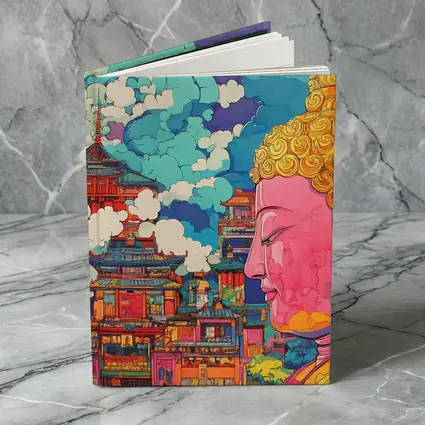 Buddha Head Asian Temple Pop Art