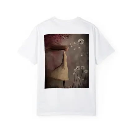 Girl Blowing Dandelion Seeds Fantasy Art