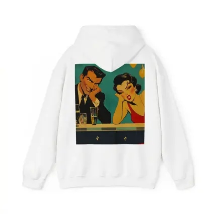 Retro Pop Art Couple Bar Scene