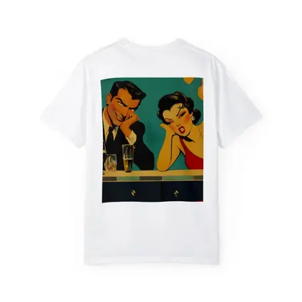 Retro Pop Art Couple Bar Scene