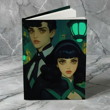 Dark Academia Couple Green Night City Street