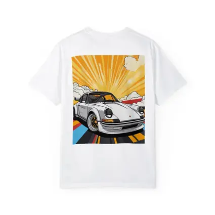 Porsche 911 Pop Art Retro Sunburst