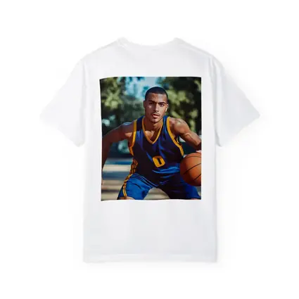 Basketball Player Dribbling Outdoor Court