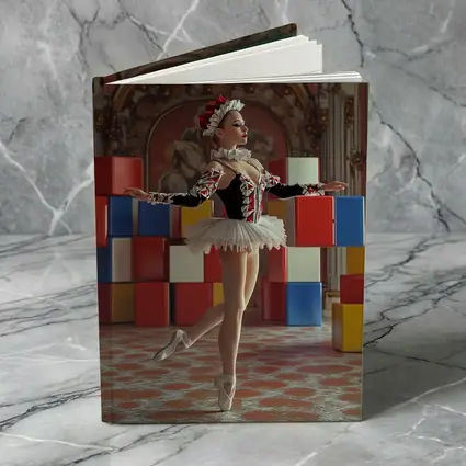 Ballerina Dancing in Ornate Baroque Hall