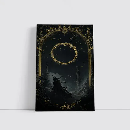 Dark Wizard Golden Circle Fantasy Art