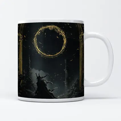 Dark Wizard Golden Circle Fantasy Art