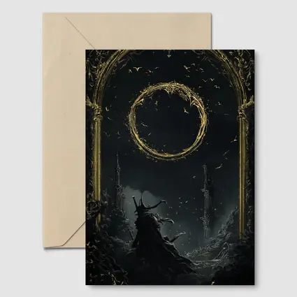 Dark Wizard Golden Circle Fantasy Art