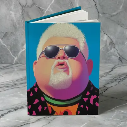 Pop Art Man Sunglasses Blue Sky Background