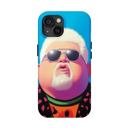 Pop Art Man Sunglasses Blue Sky Background