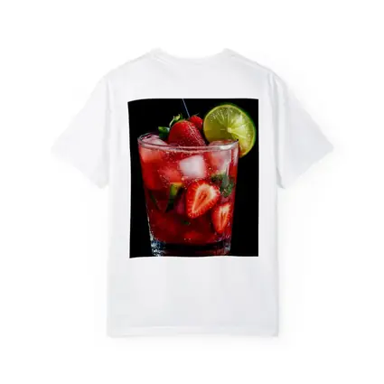Strawberry Mojito Cocktail Dark Background