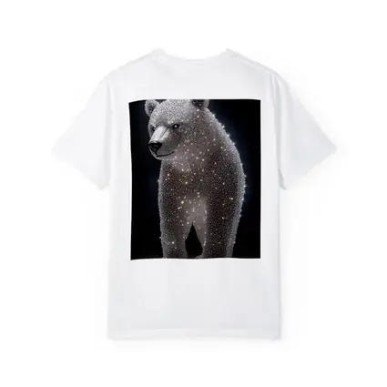 Crystal Diamond Bear Sculpture Dark Background