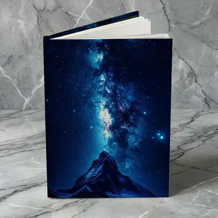 Milky Way Over Snow Capped Mountain Night