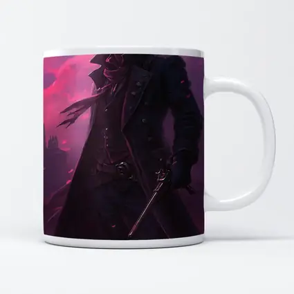 Anime Swordsman Dark Purple Cloudy Sky