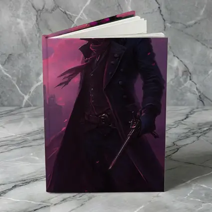 Anime Swordsman Dark Purple Cloudy Sky