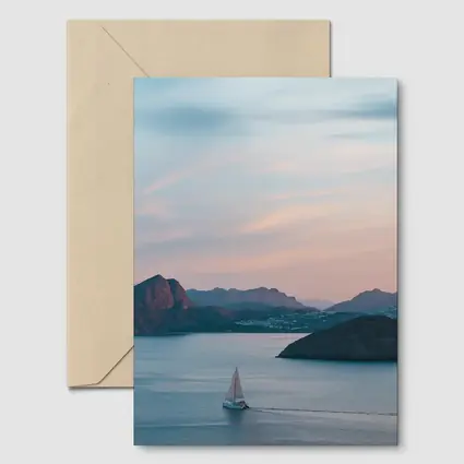 Friends Campfire Sailboat Mountain Sunset Lake