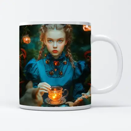 Girl in Blue Dress Magical Tea Party