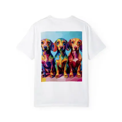 Three Colorful Dachshund Dogs Pop Art