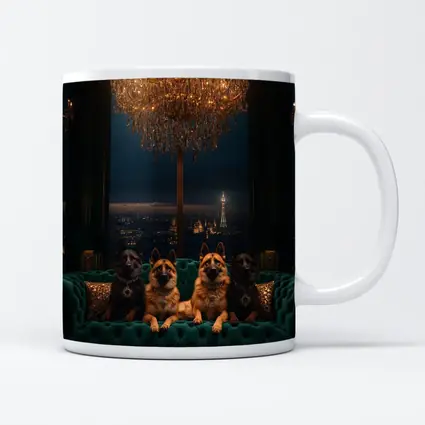 German Shepherds Luxury Penthouse City Night