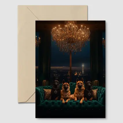 German Shepherds Luxury Penthouse City Night