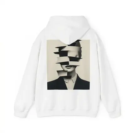 Black White Surreal Fragmented Woman Portrait Art