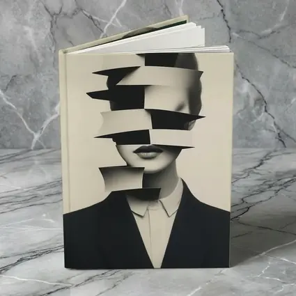 Black White Surreal Fragmented Woman Portrait Art
