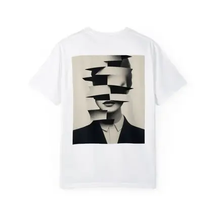 Black White Surreal Fragmented Woman Portrait Art