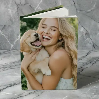 Young Woman Golden Retriever Puppy Garden