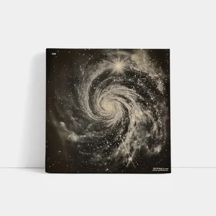 Spiral Galaxy Vintage Sepia Space Art