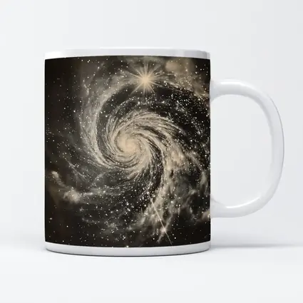Spiral Galaxy Vintage Sepia Space Art