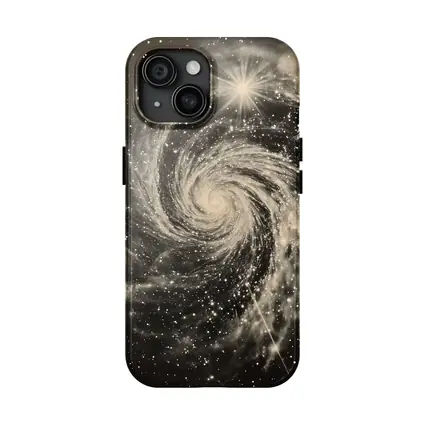 Spiral Galaxy Vintage Sepia Space Art
