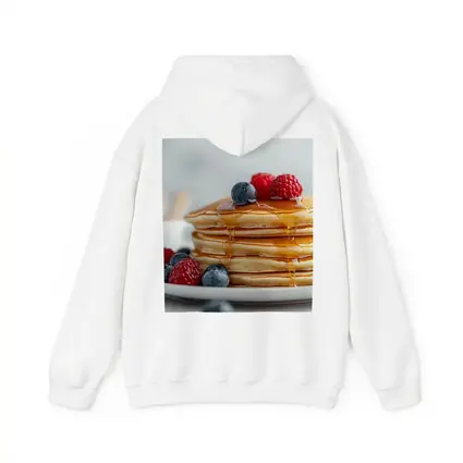 Fluffy Pancake Stack With Berries Syrup