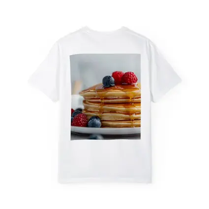 Fluffy Pancake Stack With Berries Syrup