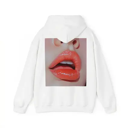 Glossy Coral Lips Close Up Portrait Art