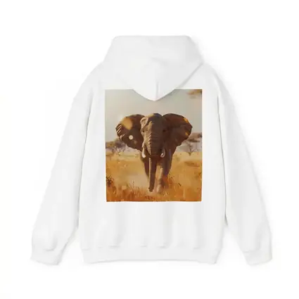 African Elephant Walking Through Golden Savanna